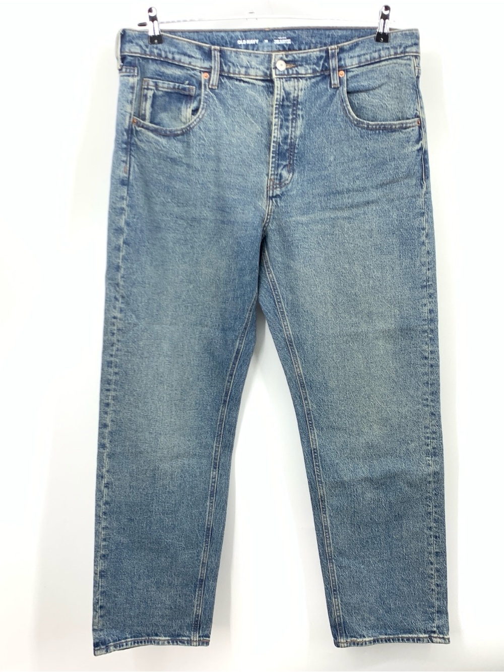 Old Navy Women Size 12 Jeans Light Wash Denim Pants Slouchy Straight Leg Stretch